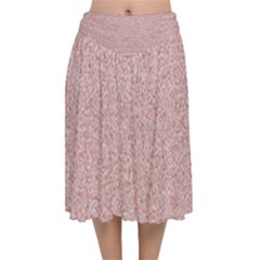 Pattern Velvet Flared Midi Skirt by gasi