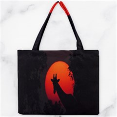 Giraffe Animal Africa Sunset Mini Tote Bag by Celenk