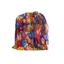 Guatemala Art Painting Naive Drawstring Pouches (Large)  View1