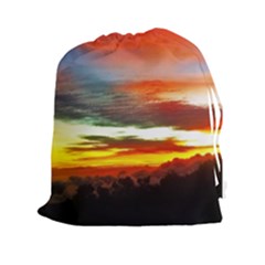 Sunset Mountain Indonesia Adventure Drawstring Pouches (xxl) by Celenk