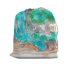Doodle Sketch Drawing Landscape Drawstring Pouches (xxl) by Celenk
