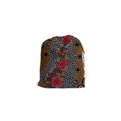 Aboriginal Art - Meeting Places Drawstring Pouches (xs)  by hogartharts