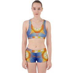Star Pattern Background Work It Out Sports Bra Set by Celenk