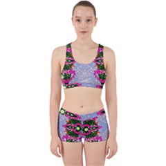 Seamless Tileable Pattern Design Work It Out Sports Bra Set by Celenk