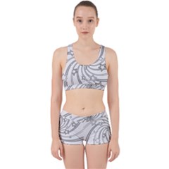 Star Christmas Pattern Texture Work It Out Sports Bra Set by Celenk