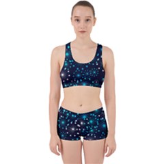 Wallpaper Background Abstract Work It Out Sports Bra Set by Celenk