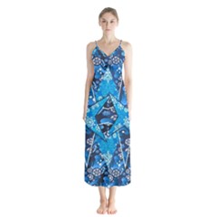 Christmas Background Wallpaper Button Up Chiffon Maxi Dress by Celenk