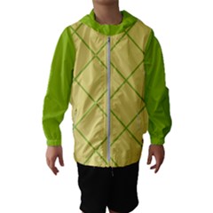 Cross Lines (green And Yellow) Hooded Wind Breaker (kids) by berwies