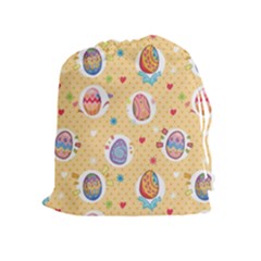 Fun Easter Eggs Drawstring Pouches (extra Large) by allthingseveryone
