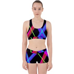 Xmas Light Paintings Work It Out Sports Bra Set by Celenk