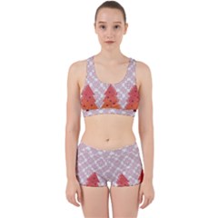 Christmas Card Elegant Work It Out Sports Bra Set by Celenk