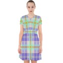 Blue And Yellow Plaid Adorable in Chiffon Dress View1
