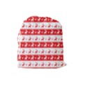 Knitted Red White Reindeers Drawstring Pouches (Large)  View2