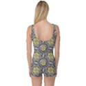 Beveled Geometric Pattern One Piece Boyleg Swimsuit View2
