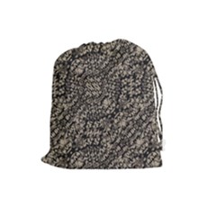 Animal Print Camo Pattern Drawstring Pouches (large)  by dflcprints