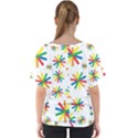 Celebrate Pattern Colorful Design V-Neck Dolman Drape Top View2