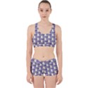 Bat And Ghost Halloween Lilac Paper Pattern Work It Out Sports Bra Set View1
