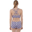 Bat And Ghost Halloween Lilac Paper Pattern Work It Out Sports Bra Set View2