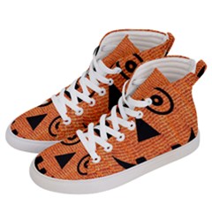 Fabric Halloween Pumpkin Funny Women s Hi-top Skate Sneakers by Celenk