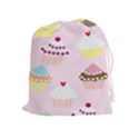 Cupcakes Wallpaper Paper Background Drawstring Pouches (Extra Large) View1