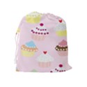 Cupcakes Wallpaper Paper Background Drawstring Pouches (Extra Large) View2