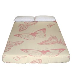 Butterfly Butterflies Vintage Fitted Sheet (california King Size) by Celenk