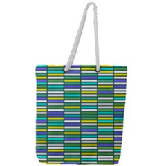 Color Grid 03 Full Print Rope Handle Tote (large) by jumpercat