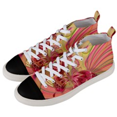 Arrangement Butterfly Aesthetics Men s Mid-top Canvas Sneakers by Celenk