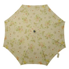 Floral Wallpaper Flowers Vintage Hook Handle Umbrellas (small) by Celenk