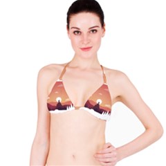 Design Art Hill Hut Landscape Bikini Top by Celenk