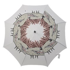 Monster Rat Hand Draw Illustration Hook Handle Umbrellas (small) by dflcprints