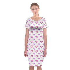 Pixel Hearts Classic Short Sleeve Midi Dress by jumpercat