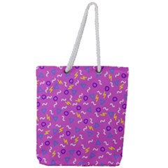 Retro Wave 2 Full Print Rope Handle Tote (large) by jumpercat