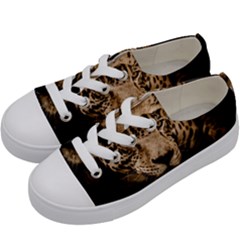 Jaguar Water Stalking Eyes Kids  Low Top Canvas Sneakers by BangZart