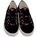 Background Pattern Chicken Fowl Men s Low Top Canvas Sneakers View1