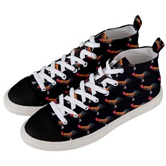 Background Pattern Chicken Fowl Men s Mid-top Canvas Sneakers by BangZart