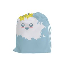Cloud Cloudlet Sun Sky Milota Drawstring Pouches (large)  by BangZart
