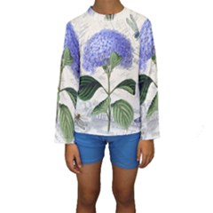 Vintage Shabby Chic Dragonflies Kids  Long Sleeve Swimwear by BangZart