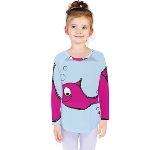 Fish Swarm Meeresbewohner Creature Kids  Long Sleeve Tee by BangZart