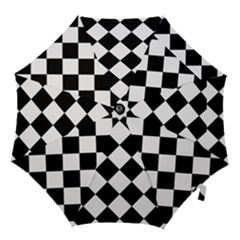 Grid Domino Bank And Black Hook Handle Umbrellas (large) by BangZart