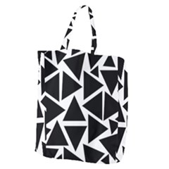 Template Black Triangle Giant Grocery Zipper Tote by BangZart