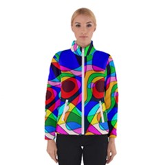 Digital Multicolor Colorful Curves Winterwear by BangZart