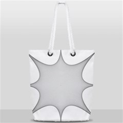 Star Grid Curved Curved Star Woven Full Print Rope Handle Tote (small) by BangZart