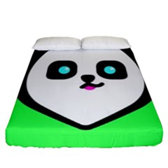 Panda Bear Fitted Sheet (queen Size) by Celenk