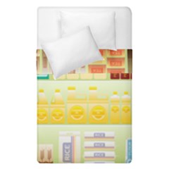 Supermarket Shelf Coffee Tea Grains Duvet Cover Double Side (single Size) by Celenk