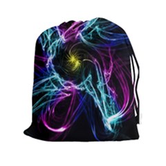 Abstract Art Color Design Lines Drawstring Pouches (xxl) by Celenk