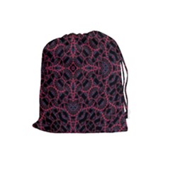 Modern Ornate Pattern Drawstring Pouches (large)  by dflcprints