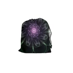 Mandala Fractal Light Light Fractal Drawstring Pouches (small)  by Celenk