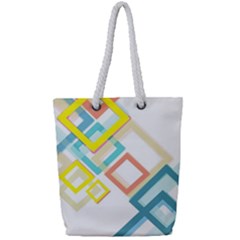 The Background Wallpaper Design Full Print Rope Handle Tote (small) by Celenk