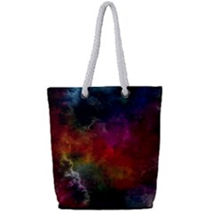 Abstract Picture Pattern Galaxy Full Print Rope Handle Tote (small) by Celenk